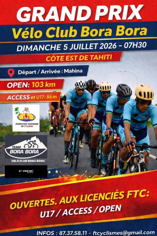 Affiche de Grand Prix Vélo Club Bora bora