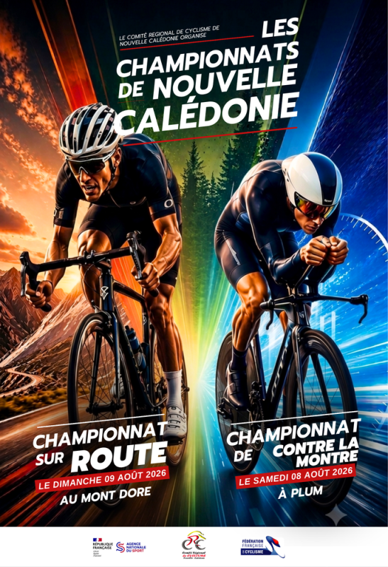 Affiche de Championnat sur Route de Nouvelle Caledonie