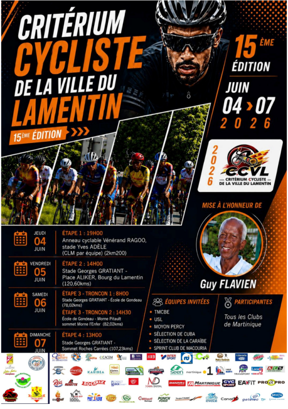 Affiche de Critérium Cycliste de la ville du Lamentin