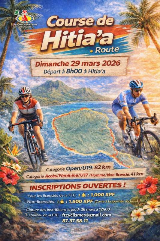 Affiche de Course de Hitia'a